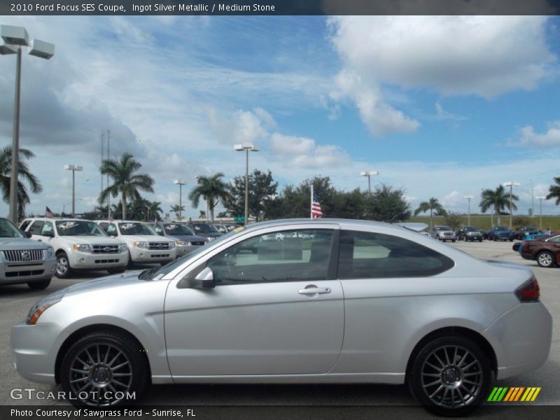 Ingot Silver Metallic / Medium Stone 2010 Ford Focus SES Coupe