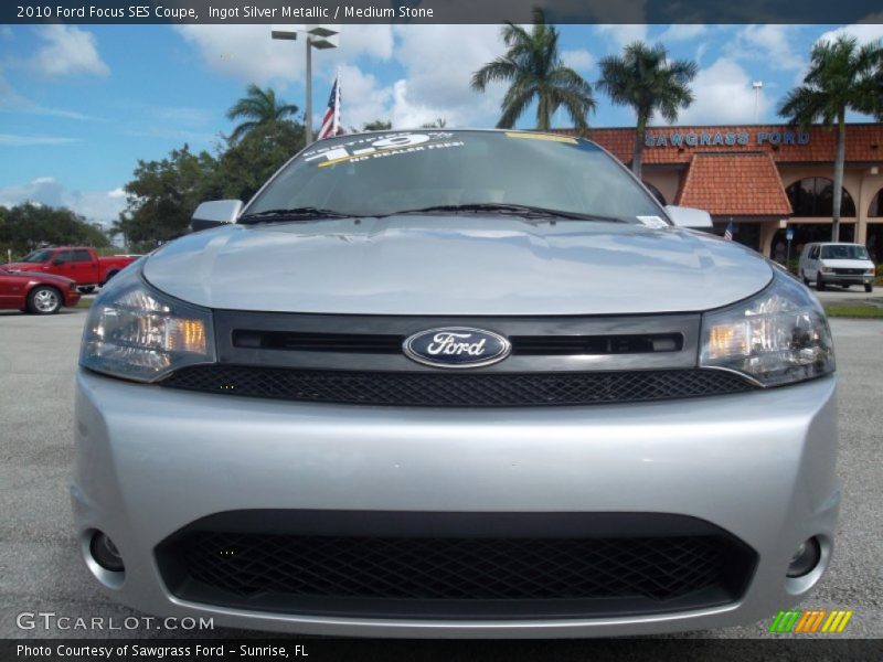 Ingot Silver Metallic / Medium Stone 2010 Ford Focus SES Coupe