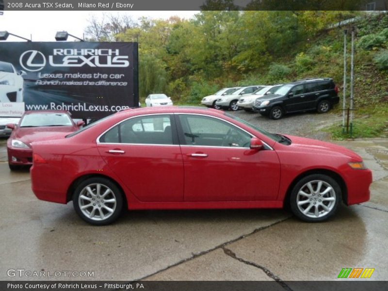 Milano Red / Ebony 2008 Acura TSX Sedan