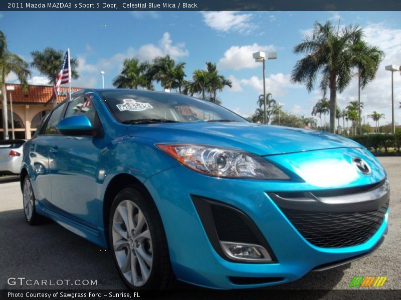 Celestial Blue Mica / Black 2011 Mazda MAZDA3 s Sport 5 Door