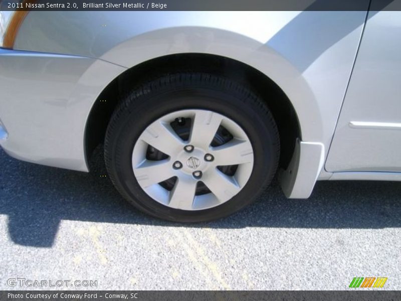 Brilliant Silver Metallic / Beige 2011 Nissan Sentra 2.0