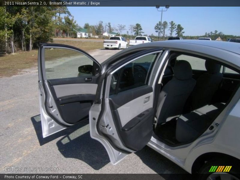 Brilliant Silver Metallic / Beige 2011 Nissan Sentra 2.0