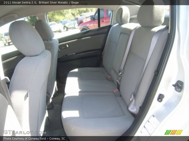 Brilliant Silver Metallic / Beige 2011 Nissan Sentra 2.0