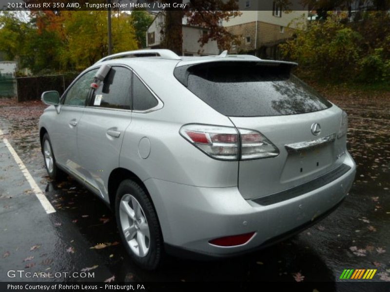 Tungsten Silver Metallic / Light Gray 2012 Lexus RX 350 AWD