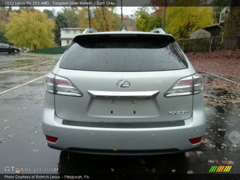 Tungsten Silver Metallic / Light Gray 2012 Lexus RX 350 AWD