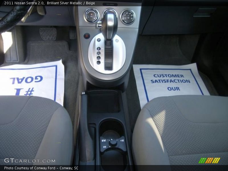 Brilliant Silver Metallic / Beige 2011 Nissan Sentra 2.0