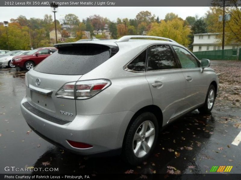Tungsten Silver Metallic / Light Gray 2012 Lexus RX 350 AWD