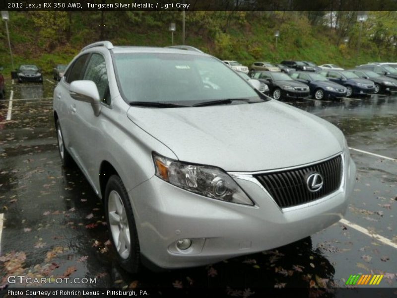 Tungsten Silver Metallic / Light Gray 2012 Lexus RX 350 AWD