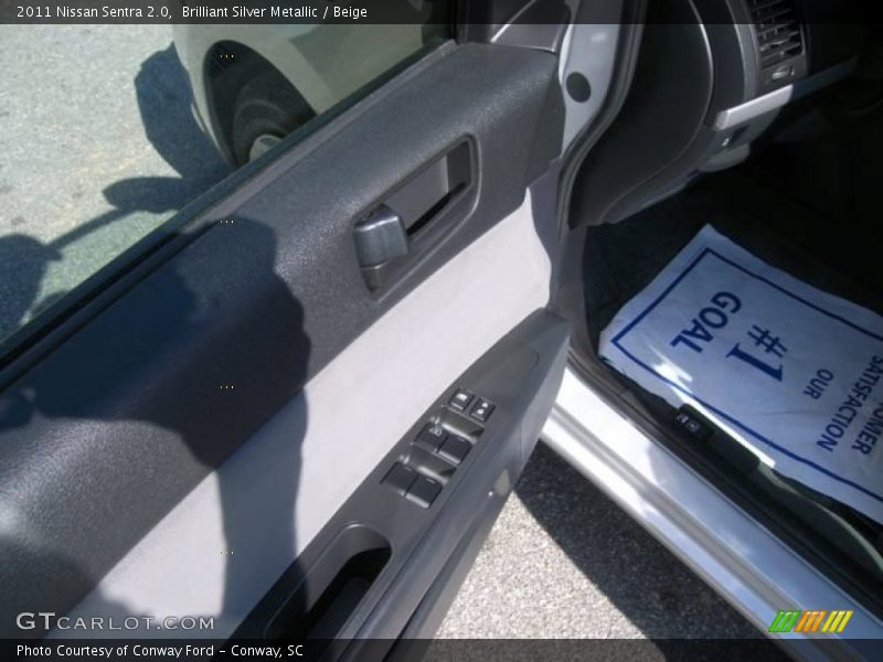 Brilliant Silver Metallic / Beige 2011 Nissan Sentra 2.0