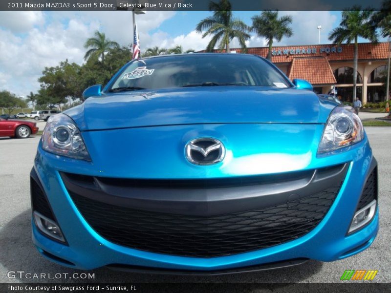 Celestial Blue Mica / Black 2011 Mazda MAZDA3 s Sport 5 Door