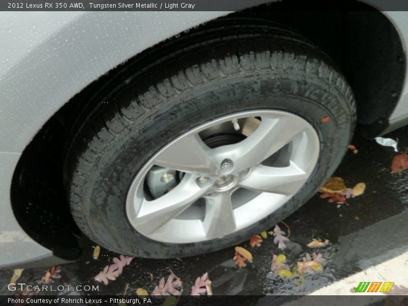 Tungsten Silver Metallic / Light Gray 2012 Lexus RX 350 AWD