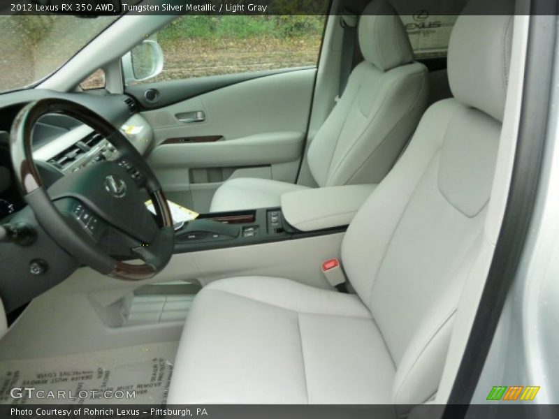 Tungsten Silver Metallic / Light Gray 2012 Lexus RX 350 AWD