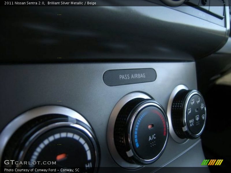 Brilliant Silver Metallic / Beige 2011 Nissan Sentra 2.0
