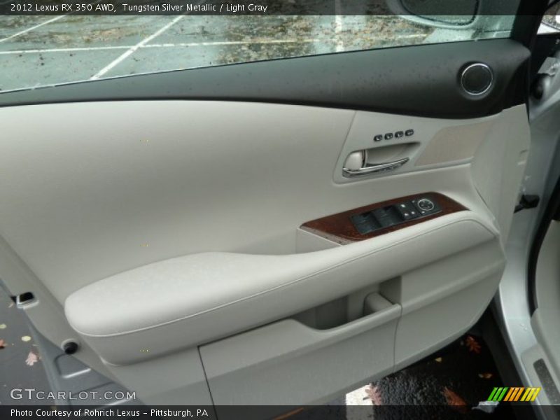 Tungsten Silver Metallic / Light Gray 2012 Lexus RX 350 AWD