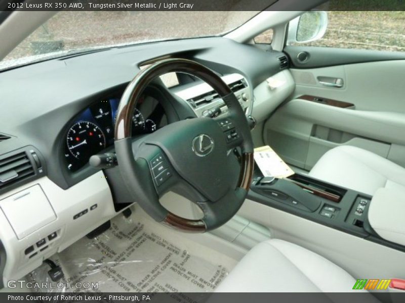 Tungsten Silver Metallic / Light Gray 2012 Lexus RX 350 AWD