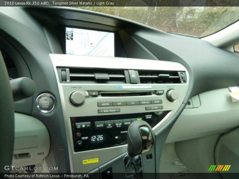 Tungsten Silver Metallic / Light Gray 2012 Lexus RX 350 AWD