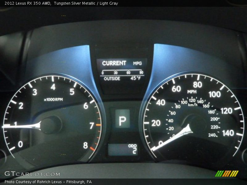  2012 RX 350 AWD 350 AWD Gauges