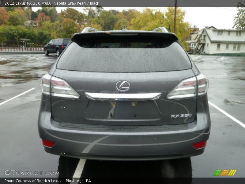 Nebula Gray Pearl / Black 2012 Lexus RX 350 AWD