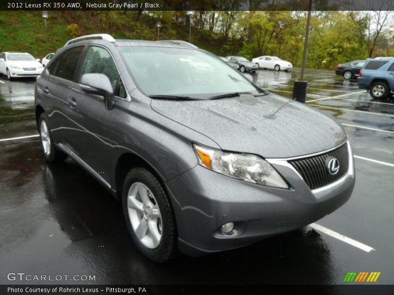 Nebula Gray Pearl / Black 2012 Lexus RX 350 AWD