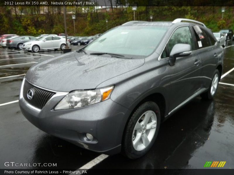 Nebula Gray Pearl / Black 2012 Lexus RX 350 AWD