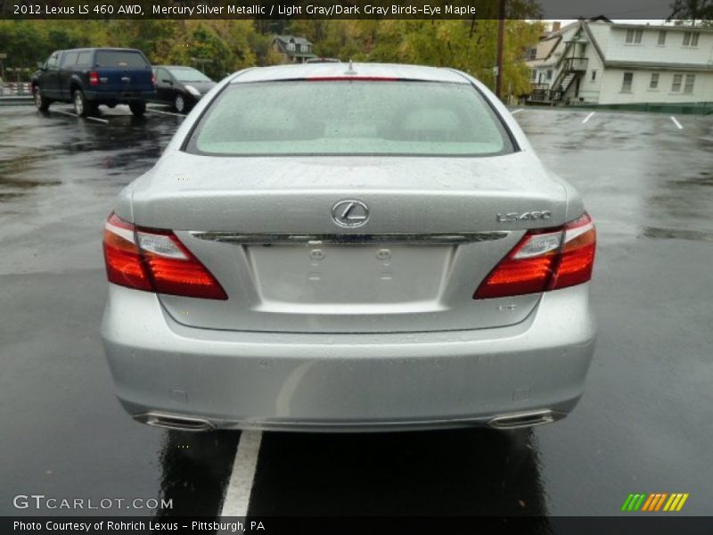 Mercury Silver Metallic / Light Gray/Dark Gray Birds-Eye Maple 2012 Lexus LS 460 AWD