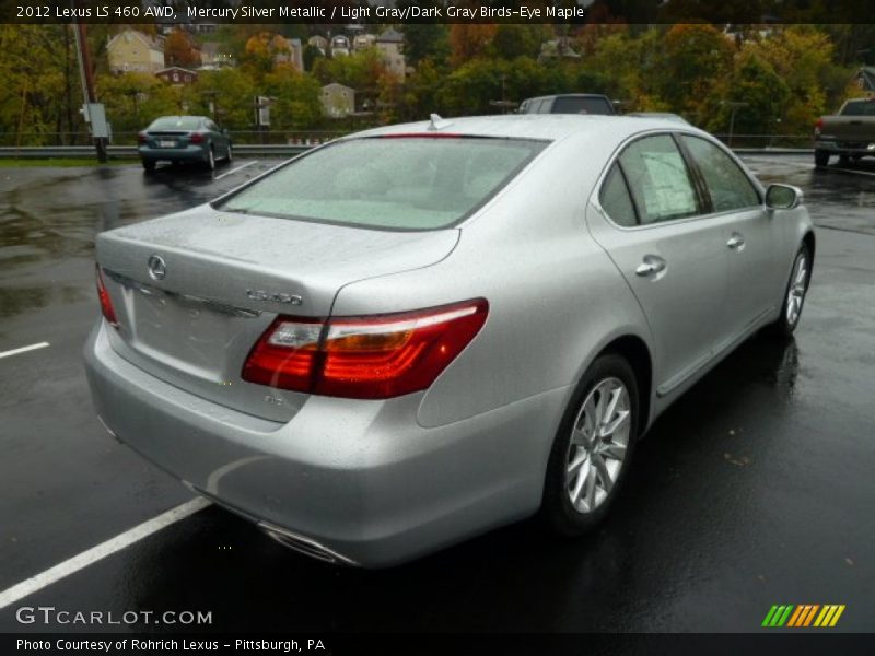 Mercury Silver Metallic / Light Gray/Dark Gray Birds-Eye Maple 2012 Lexus LS 460 AWD