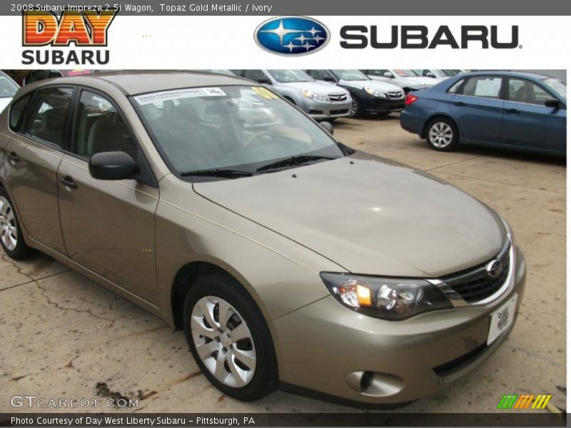 Topaz Gold Metallic / Ivory 2008 Subaru Impreza 2.5i Wagon