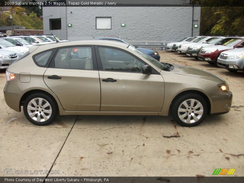 Topaz Gold Metallic / Ivory 2008 Subaru Impreza 2.5i Wagon