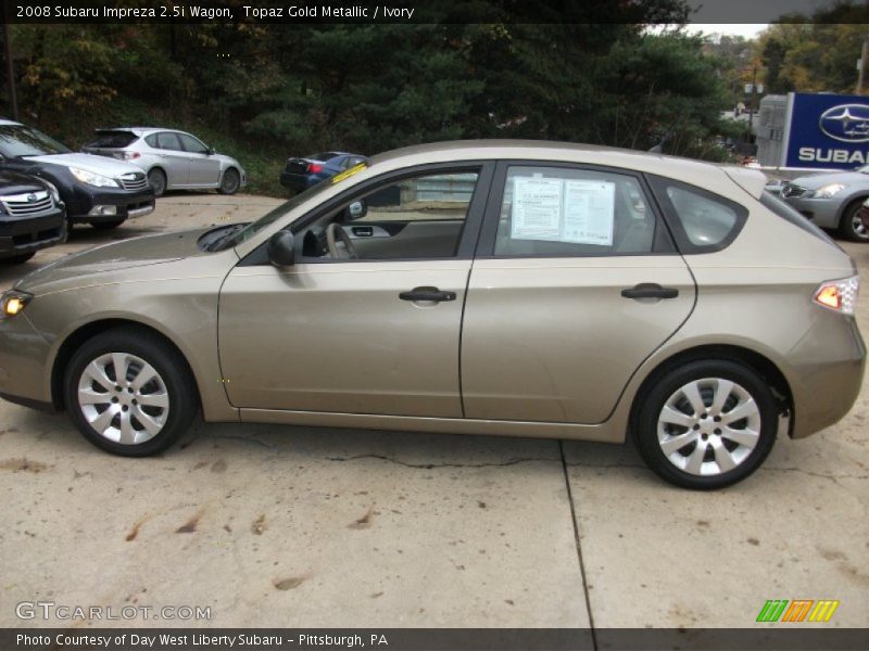 Topaz Gold Metallic / Ivory 2008 Subaru Impreza 2.5i Wagon