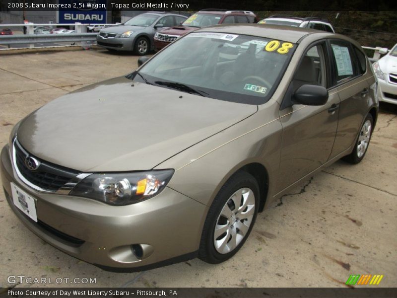 Topaz Gold Metallic / Ivory 2008 Subaru Impreza 2.5i Wagon