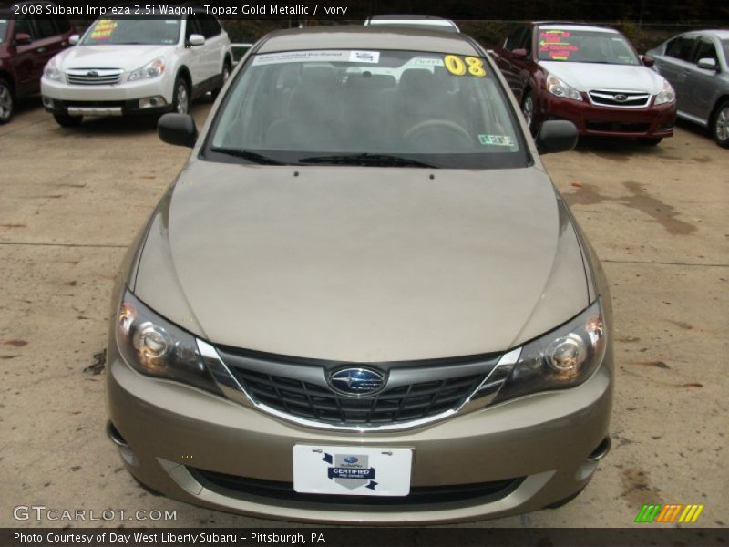 Topaz Gold Metallic / Ivory 2008 Subaru Impreza 2.5i Wagon