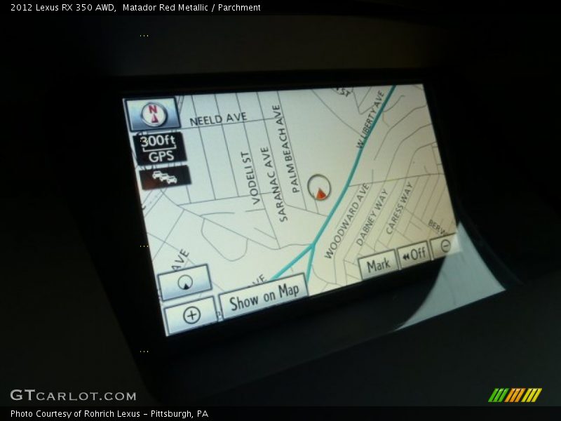 Navigation of 2012 RX 350 AWD