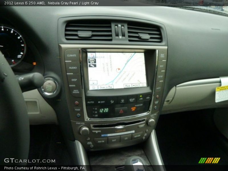 Nebula Gray Pearl / Light Gray 2012 Lexus IS 250 AWD