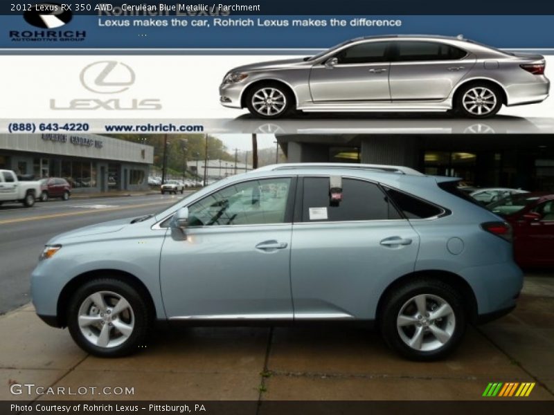 Cerulean Blue Metallic / Parchment 2012 Lexus RX 350 AWD