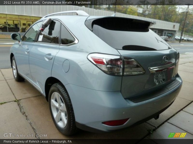 Cerulean Blue Metallic / Parchment 2012 Lexus RX 350 AWD