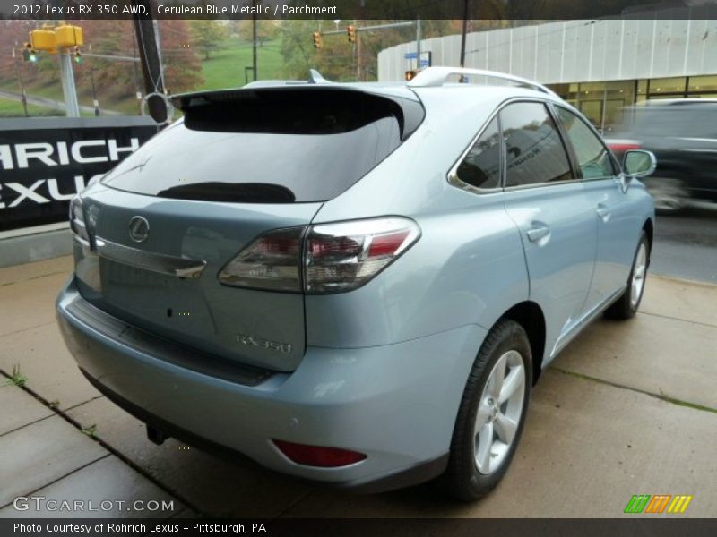 Cerulean Blue Metallic / Parchment 2012 Lexus RX 350 AWD