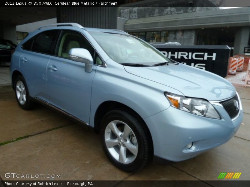 Cerulean Blue Metallic / Parchment 2012 Lexus RX 350 AWD