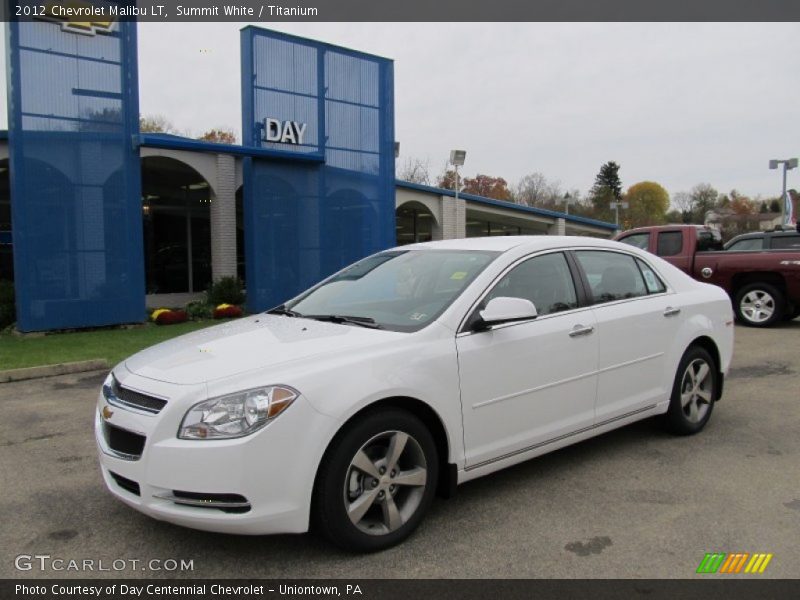 Summit White / Titanium 2012 Chevrolet Malibu LT