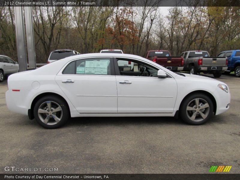 Summit White / Titanium 2012 Chevrolet Malibu LT