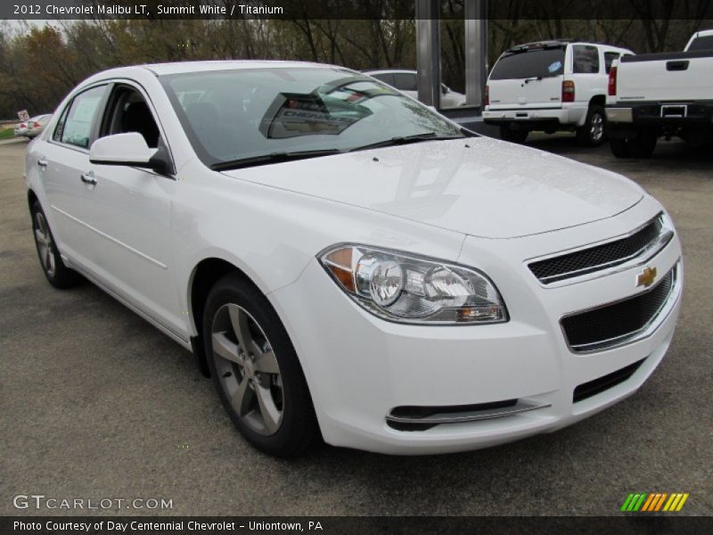 Summit White / Titanium 2012 Chevrolet Malibu LT