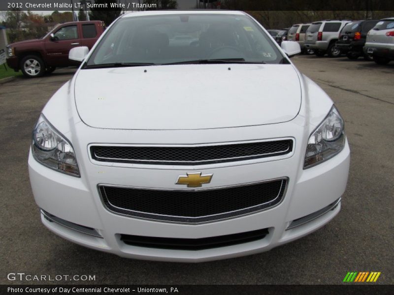 Summit White / Titanium 2012 Chevrolet Malibu LT