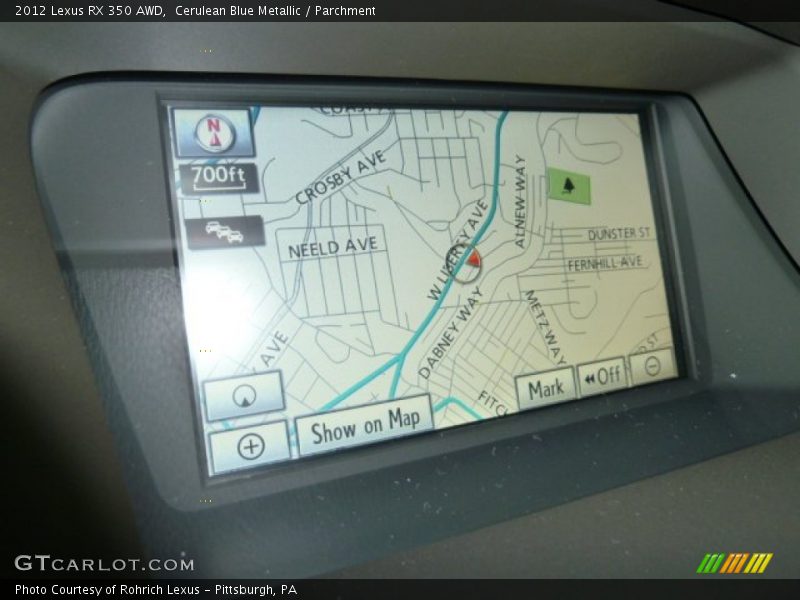 Navigation of 2012 RX 350 AWD
