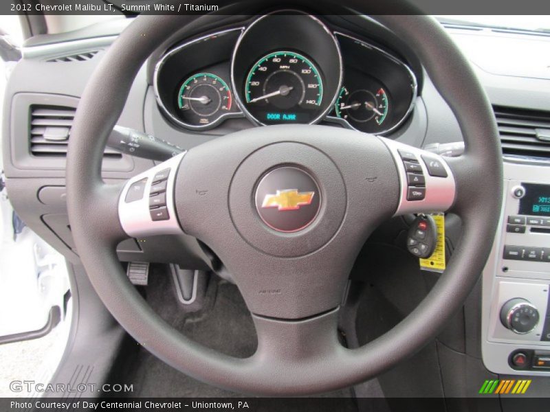 Summit White / Titanium 2012 Chevrolet Malibu LT