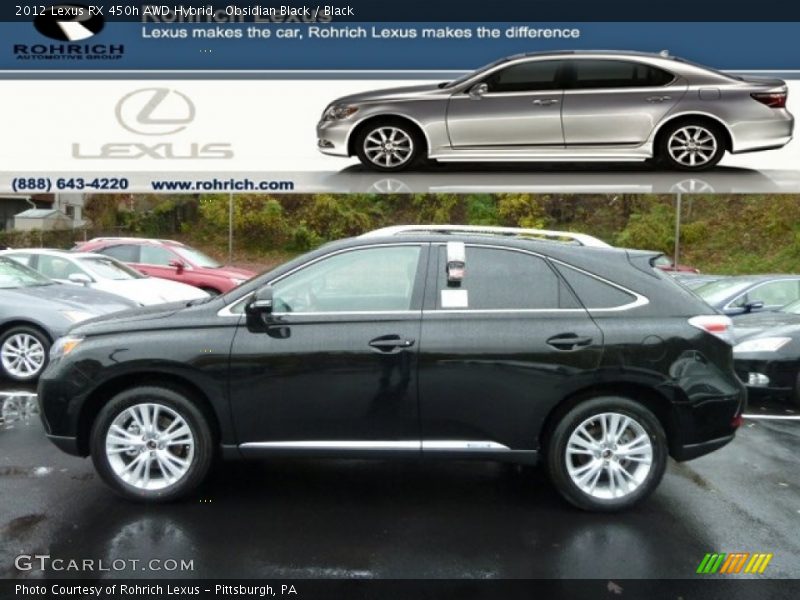 Obsidian Black / Black 2012 Lexus RX 450h AWD Hybrid