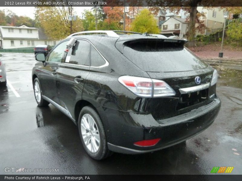Obsidian Black / Black 2012 Lexus RX 450h AWD Hybrid