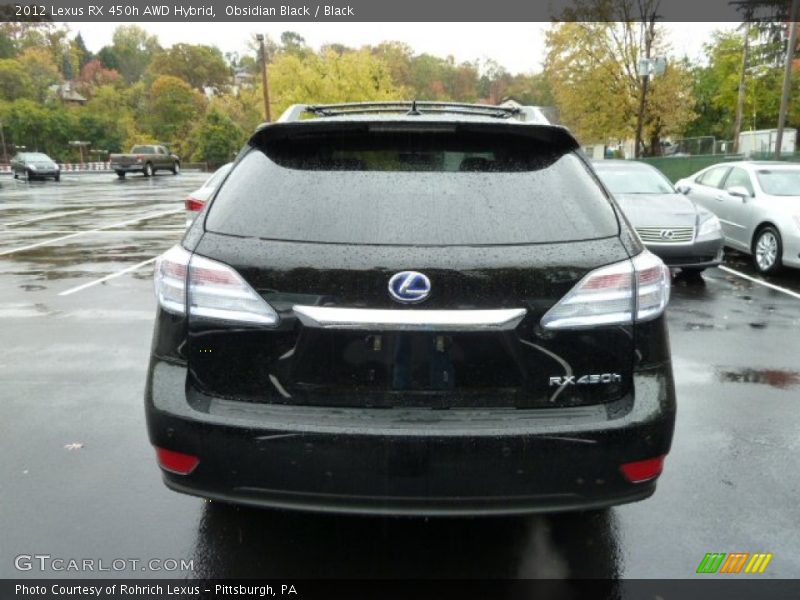 Obsidian Black / Black 2012 Lexus RX 450h AWD Hybrid