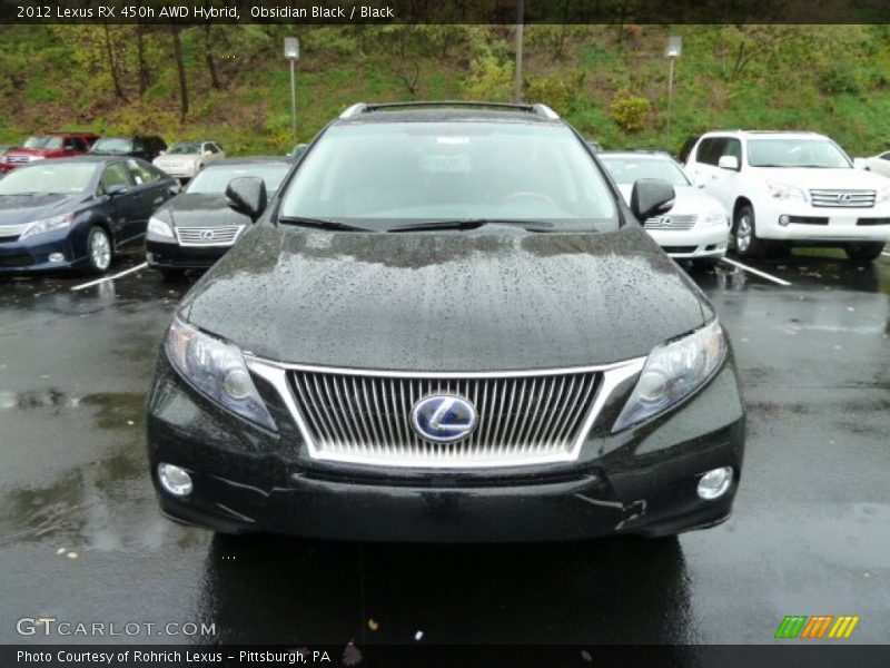 Obsidian Black / Black 2012 Lexus RX 450h AWD Hybrid