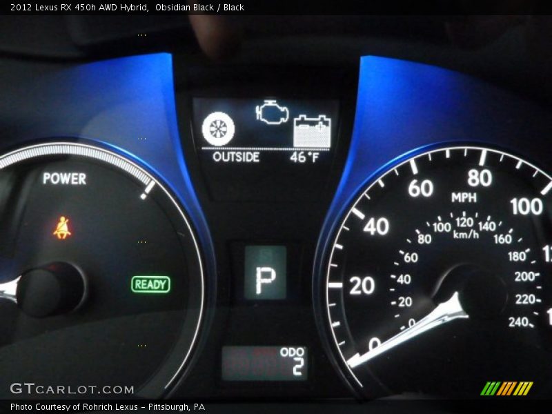 Obsidian Black / Black 2012 Lexus RX 450h AWD Hybrid