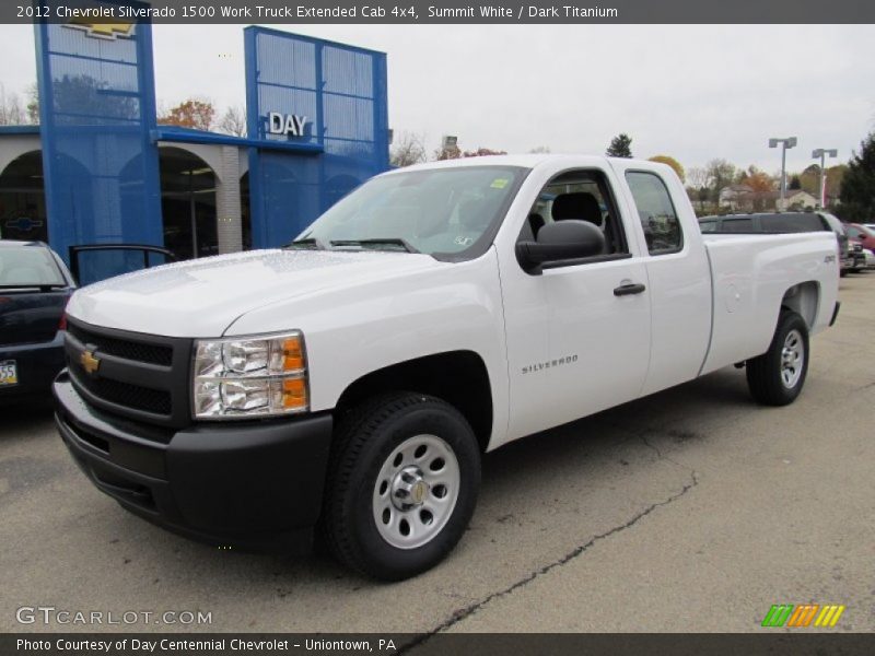 Summit White / Dark Titanium 2012 Chevrolet Silverado 1500 Work Truck Extended Cab 4x4