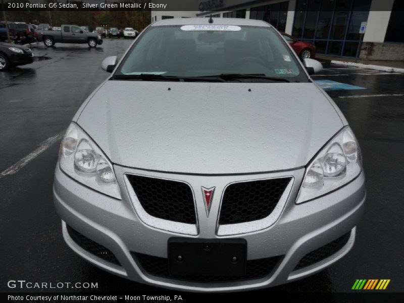 Silver Green Metallic / Ebony 2010 Pontiac G6 Sedan